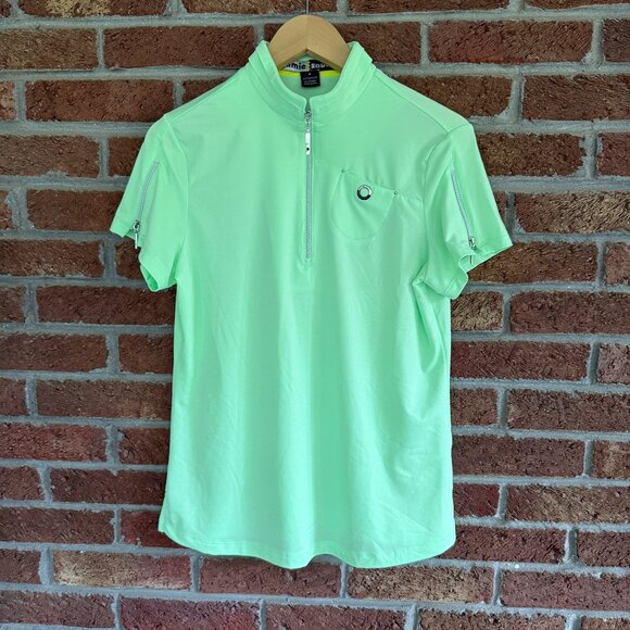 Jamie Sadock * Green Shirt * Medium * Zipper & Lightweight * EUC - Picture 1 of 9